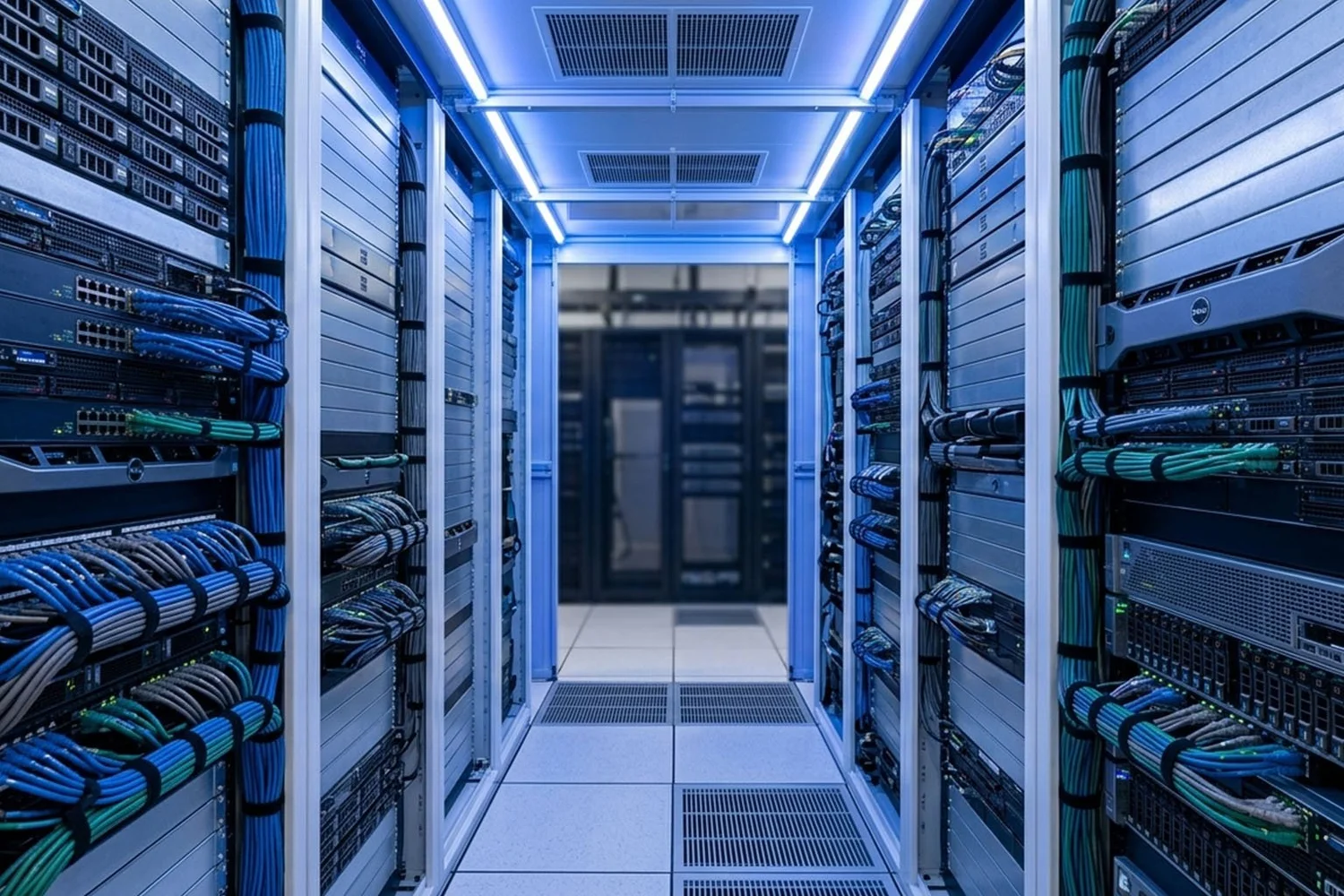 Rack and stack, racking in a data center