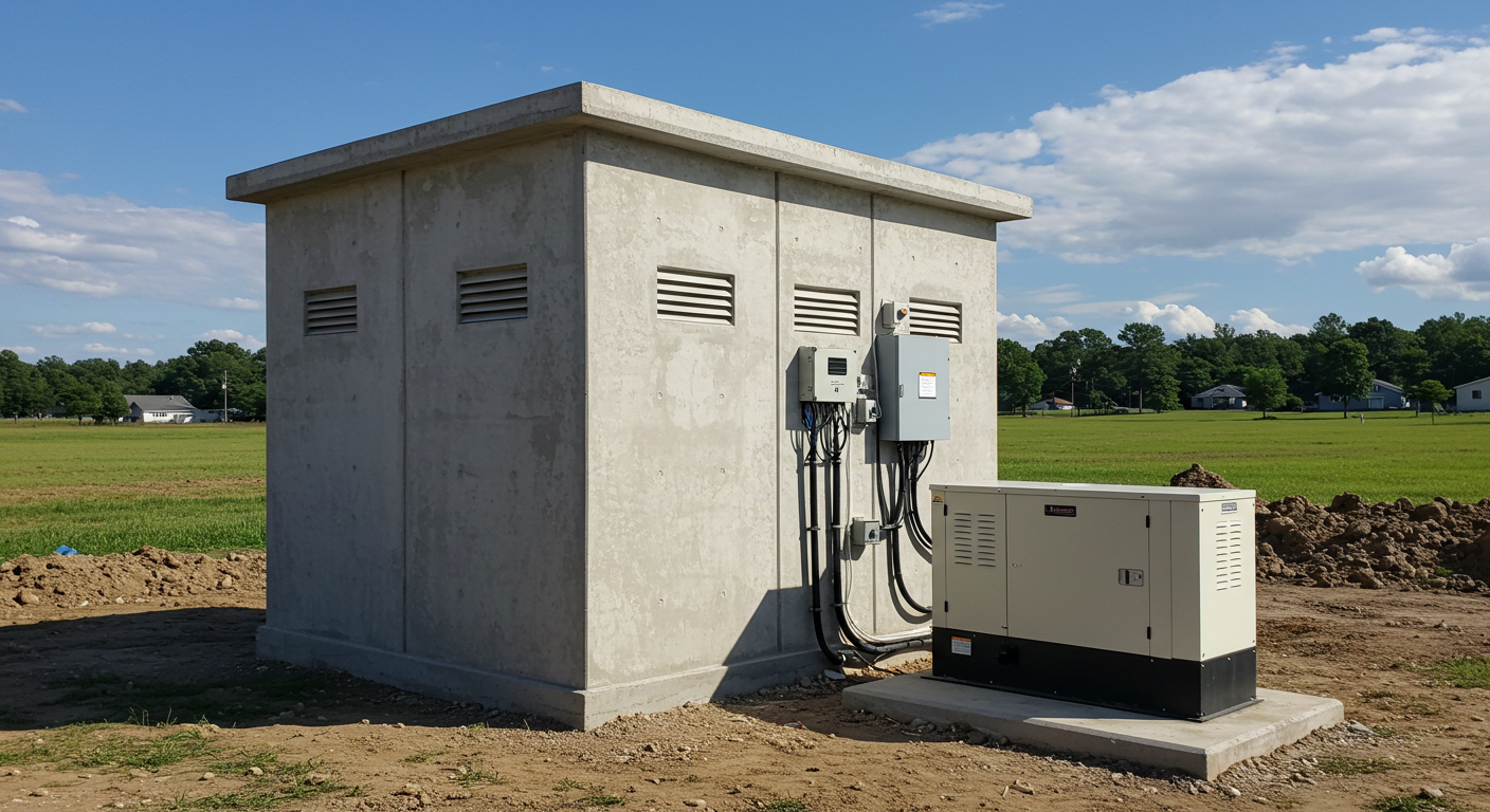 ILA fiber hut with standby generator